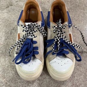 Tory Burch ladybug sneakers white and blue size 8.5M